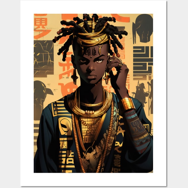 Golden Locks Pharaoh Wall Art by diegosilva.arts